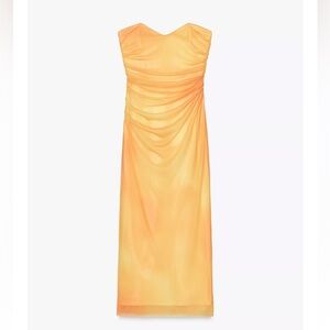 Zara Orange Midi Dress